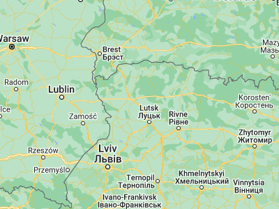 Map showing location of Hołoby (51.08651, 25.00767)
