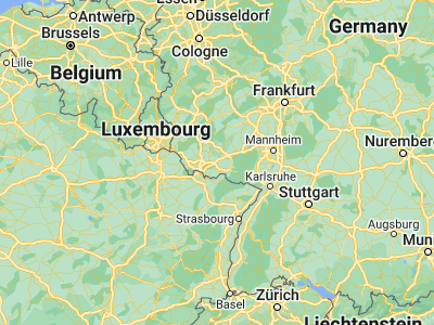 Map showing location of Homburg (49.32637, 7.33867)