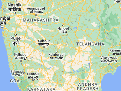 Map showing location of Homnābād (17.76667, 77.13333)