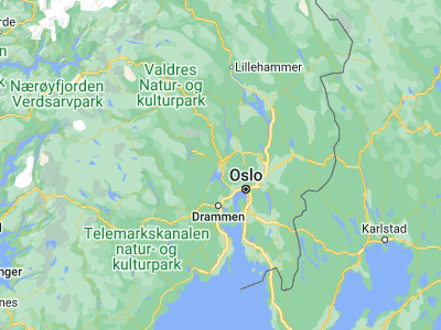 Map showing location of Hønefoss (60.16804, 10.25647)