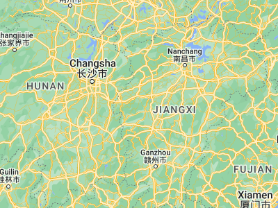 Map showing location of Hongjiang (27.62027, 114.39292)