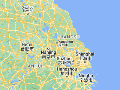 Map showing location of Hongqiao (32.30417, 119.62818)