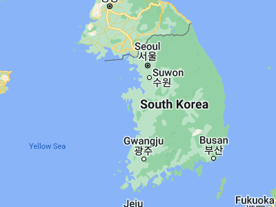Map showing location of Hongsung (36.6009, 126.665)
