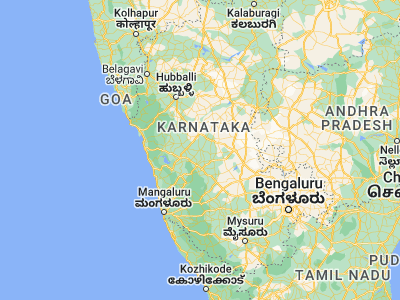 Map showing location of Honnāli (14.23976, 75.64507)