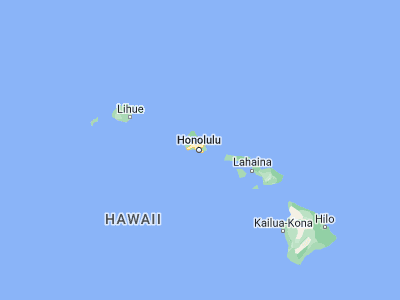 Map showing location of Honolulu (21.30694, -157.85833)