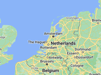 Map showing location of Hoofddorp (52.3025, 4.68889)