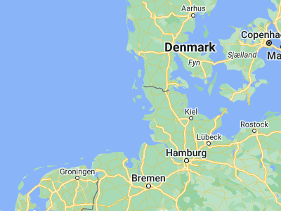 Map showing location of Hooge (54.56667, 8.55)