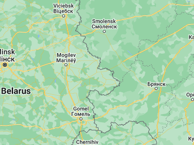 Map showing location of Horad Krychaw (53.69889, 31.71417)