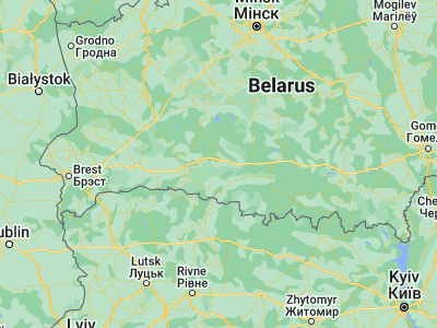 Map showing location of Horad Luninyets (52.25028, 26.79944)