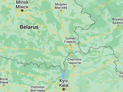 Map showing location of Horad Rechytsa (52.36389, 30.39472)