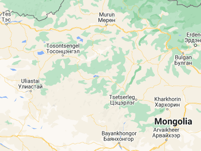 Map showing location of Horgo (48.16, 99.87556)