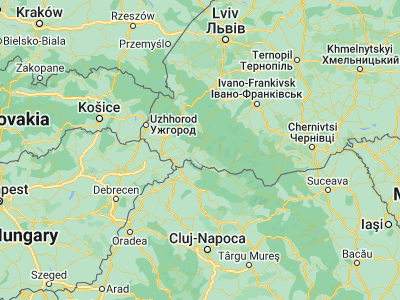 Map showing location of Horinchovo (48.27076, 23.43475)