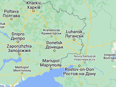 Map showing location of Horlivka (48.34698, 38.05419)