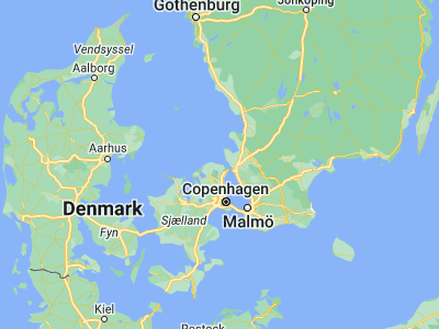 Map showing location of Hornbæk (56.08541, 12.45048)