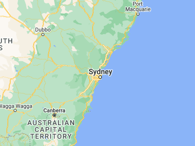 Map showing location of Hornsby (-33.70244, 151.09931)