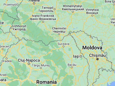 Map showing location of Horodnicu de Sus (47.84012, 25.82354)
