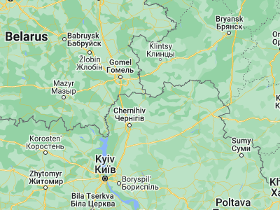 Map showing location of Horodnya (51.89085, 31.59741)