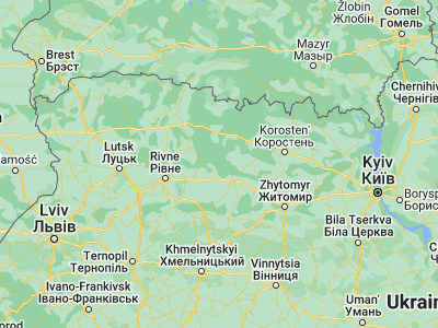 Map showing location of Horodnytsya (50.80697, 27.31676)