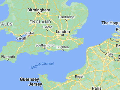 Map showing location of Horsham (51.06395, -0.32719)