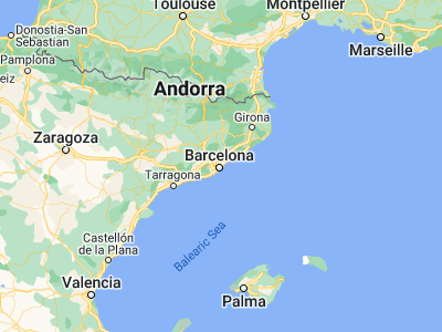 Map showing location of Horta-Guinardó (41.41849, 2.1677)