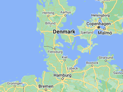 Map showing location of Høruphav (54.91017, 9.89872)