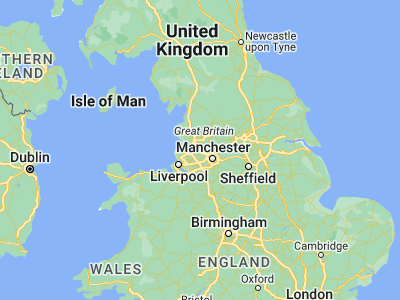 Map showing location of Horwich (53.60126, -2.54975)