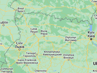 Map showing location of Hoshcha (50.6003, 26.67435)
