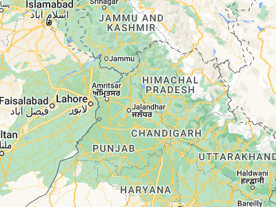 Map showing location of Hoshiārpur (31.53238, 75.90799)