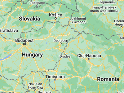 Map showing location of Hosszúpályi (47.39303, 21.7328)