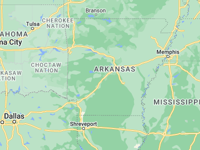 Map showing location of Hot Springs (34.5037, -93.05518)