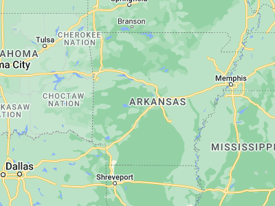 Map showing location of Hot Springs Village (34.66548, -93.01)