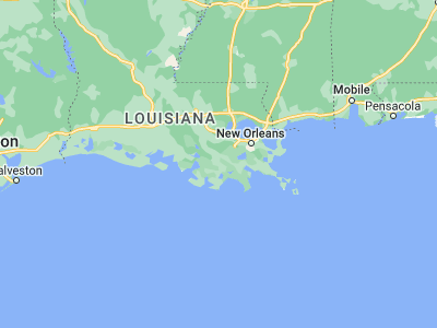 Map showing location of Houma (29.59577, -90.71953)