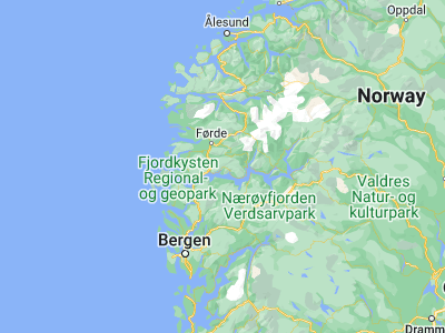 Map showing location of Høyanger (61.22036, 6.07494)