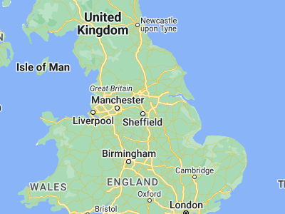 Map showing location of Hoyland Nether (53.5, -1.45)