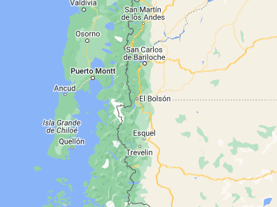 Map showing location of Hoyo de Epuyén (-42.07189, -71.50811)