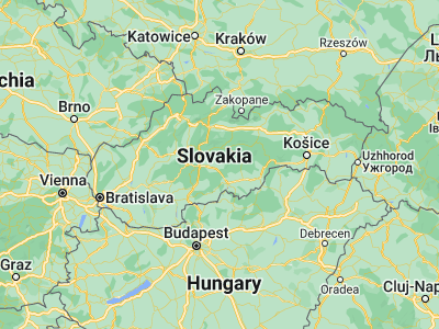 Map showing location of Hriňová (48.57787, 19.52574)