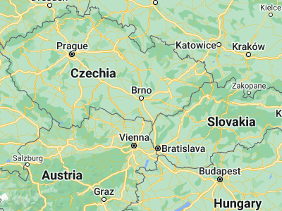 Map showing location of Hrušovany u Brna (49.03863, 16.59429)
