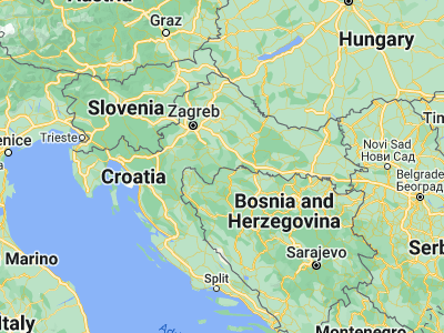 Map showing location of Hrvatska Kostajnica (45.23167, 16.53917)