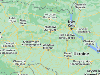 Map showing location of Hryshkivtsi (49.93528, 28.60383)