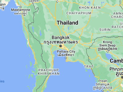 Map showing location of Huai Khwang (13.77678, 100.579)