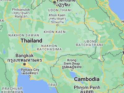 Map showing location of Huai Rat (14.96039, 103.18911)