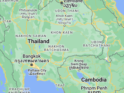 Map showing location of Huai Thalaeng (14.99701, 102.64746)