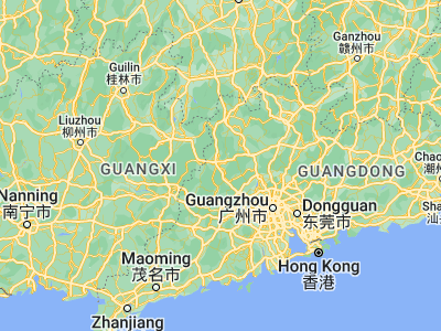 Map showing location of Huaicheng (23.90513, 112.19314)