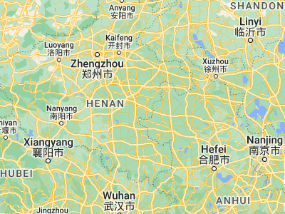 Map showing location of Huaidian (33.43333, 115.03333)
