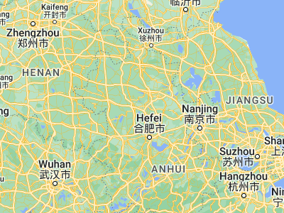 Map showing location of Huainan (32.62639, 116.99694)