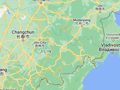 Map showing location of Huangnihe (43.55833, 128.02389)