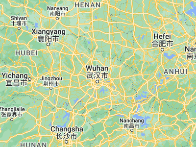 Map showing location of Huangpi (30.88453, 114.37789)
