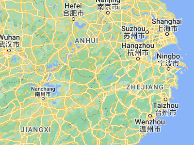 Map showing location of Huangshan (29.71139, 118.3125)