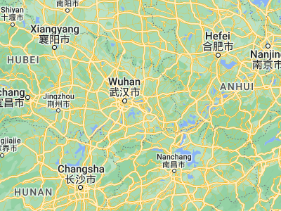 Map showing location of Huangzhou (30.45, 114.8)