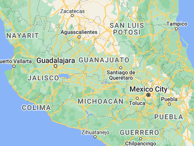 Map showing location of Huanímaro (20.36819, -101.49888)